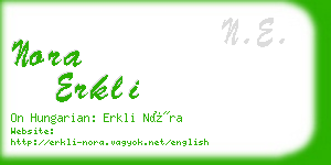 nora erkli business card